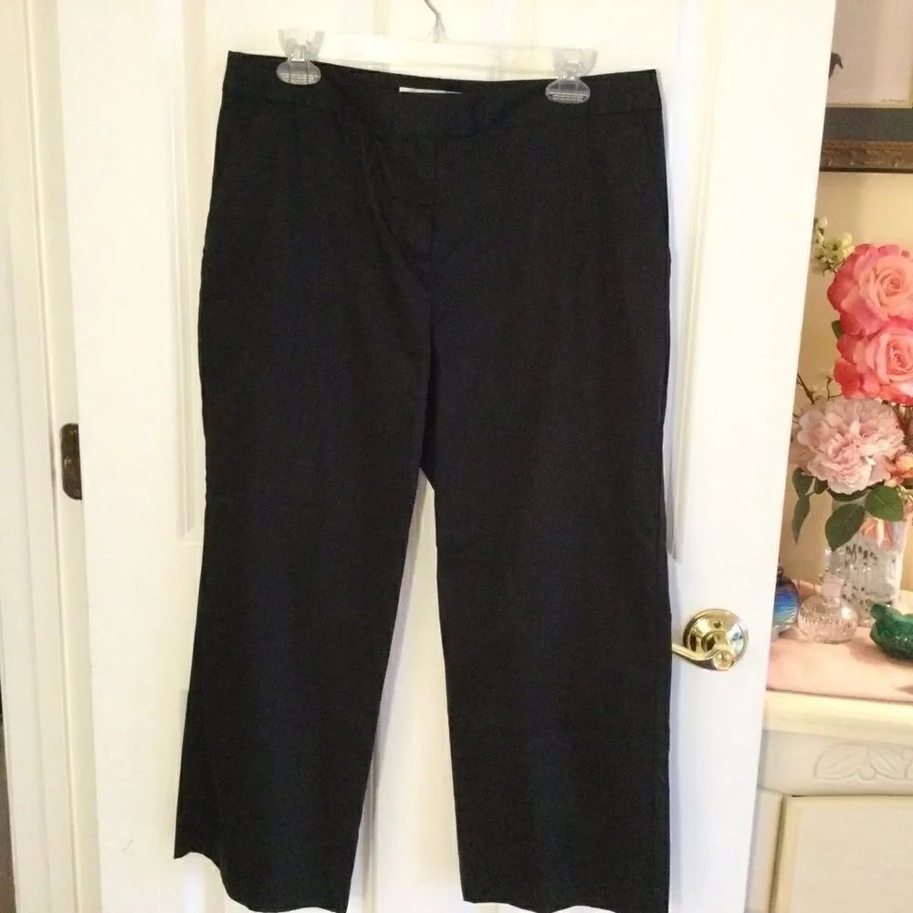 NWOT. Black Polished Cotton Liz Claiborne Sz.  12 - Picture 4 of 10